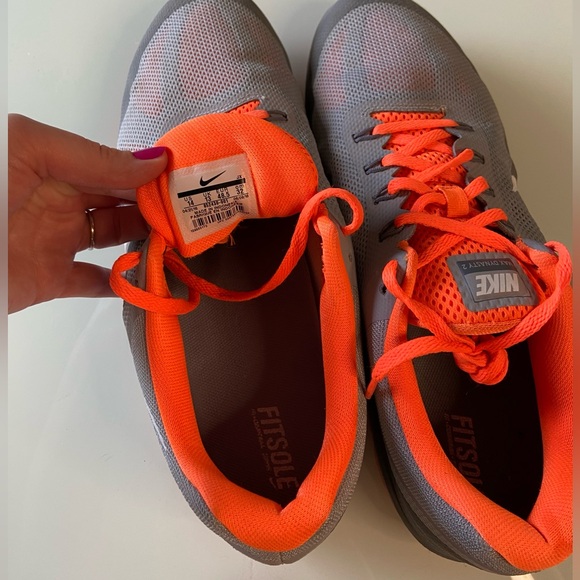 Nike Max Dynasty 2 Men’s Size 14 Custom Light Up Gray Orange - Picture 6 of 8